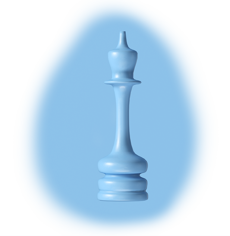 chess figure blue